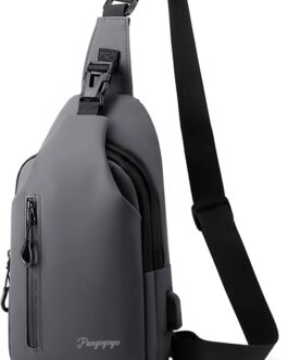 Pangogogo Wasserfest Crossbody Bag Herren|Leichte Kratzfeste Umhängetasche Herren Klein|Multi-Compartment Männerhandtasche für Radfahren, Wandern und Kurztrips