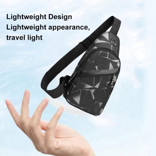 Men's Chest Bag, Sling Chest Crossbody Bag, Men's Crossbody Bag, Sling Bag, Anti-Theft Sling Bag, Shoulder Bag, Chest Bag, Chest Bag, Sling Bag, Black, black – Bild 5