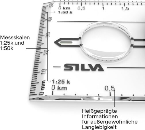 Silva Compass Outdoor - Ranger No. 3 Hiking Compass - Map Scales 1:25k & 1:50k - Marching Compass Basic Outdoor Activities - Rotating Compass Housing - Compass Military - Compass Hiking – Bild 3