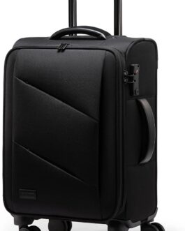 LOVEVOOK 30-40L Hand Luggage Backpack, Super Large Expandable Travel Backpack Airplane, Laptop Backpack for 17 Inch Men Women, Flight Approved Backpack Anti-Theft with Coded Lock, Z-Black