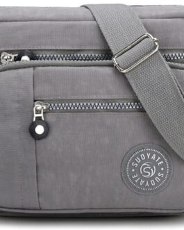 Women’s Multi-Pocket Messenger Shoulder Bag for Daily Shopping, 3, Retro