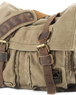 Eysee Men’s Canvas Shoulder Bag Daypack for Everyday and Sports 35 cm (L) x 30 cm (H) x 10 cm (W)