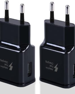 Pack of 2 USB Charger Plugs, Adaptive Fast Charger Power Supply Adapter for Samsung Galaxy S21 S20 S10 S7 S8 S9 Plus, Note 8/9, A13 A14 A15 A35 and Other Smartphones/Devices, Quick Charge