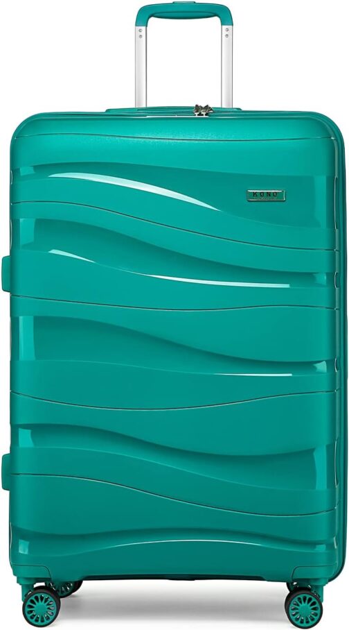 Kono Trolley Case with Beauty Case, 100% PP Suitcase Set, turquoise