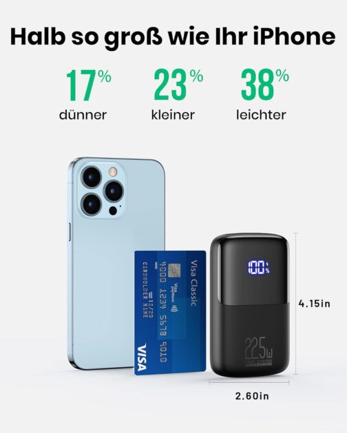 INIU Powerbank, Klein Aber Stark 22.5W 10000mAh PD3.0 QC4.0 Tragbares Schnellladegerät, Externer Akku mit Handyhalterung für iPhone 13 12 Pro Samsung S21 S20 Huawei Xiaomi LG iPad Tablet Airpods usw – Bild 3