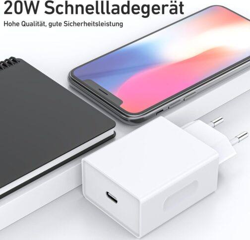 iPhone Charger, 20W USB C Charger for iPhone 16, 16ProMax, 16Pro, 15, 15Pro, 15ProMax, 14 Pro MAX, 13, 12, 11, SE, iPad, 20W USB C Plug Charger Plug Quick Charger – Bild 2