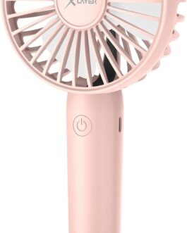 Xlayer Mini Hand Fan I Table Fan I Rechargeable I Portable Battery Fan Quiet I 3 Speeds I Mini Fan for Travel, Office, Festival, Camping I Gifts for Women