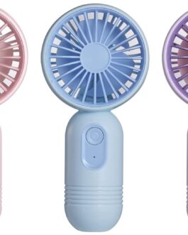 3 Pack Hand Fan Mini Fan Small USB Hand Mini Portable Fan Small Portable Hand Fans Battery Rechargeable Battery Operated with 3 Speeds for Girls Women Men