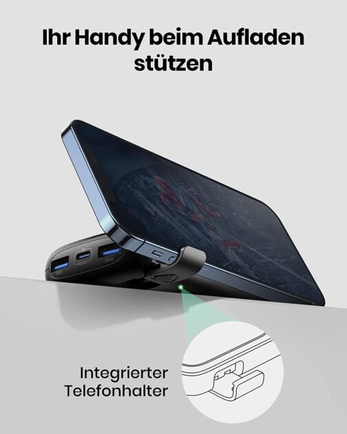 INIU Powerbank, Klein Aber Stark 22.5W 10000mAh PD3.0 QC4.0 Tragbares Schnellladegerät, Externer Akku mit Handyhalterung für iPhone 13 12 Pro Samsung S21 S20 Huawei Xiaomi LG iPad Tablet Airpods usw – Bild 8