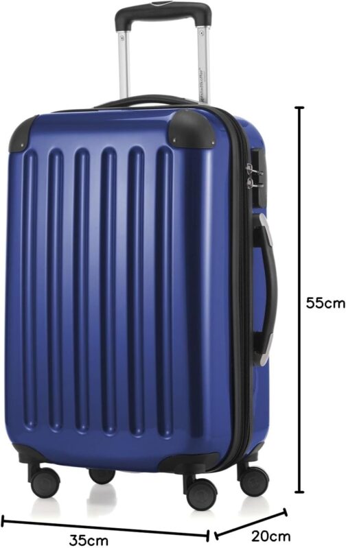 Hauptstadtkoffer Alex Hard Shell Trolley Suitcase, Travel Suitcase, 4 Double Wheels, Expansion, darkblue, 55 cm – Bild 7