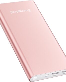 Power Bank Pilot 4GS 12000 mAh External Battery Dual 3A Portable Charger for iPhone 16/15/14/13, Tablet, Samsung Galaxy S23, Huawei etc. Rose Gold