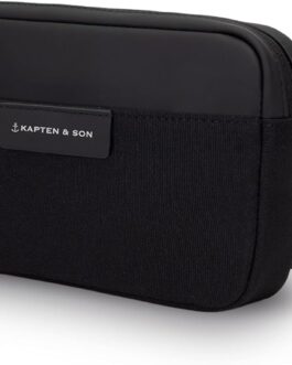 Kapten & Son Bergen Crossbody Bum Bag 0.8 L | Bum Bag Women & Men | Handbag, Shoulder Bag Small | Ideal for Travel, Everyday Life, City, all black, bum bag