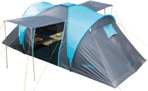 Skandika Dome Tent Hammerfest 4/4+ | Camping Tent 4 People with/without Sewn-in Tent Floor, with/without Sleeper Technology, 2 Cabins, 2 m Standing Height, Waterproof, 3000 mm Hydrostatic Head |