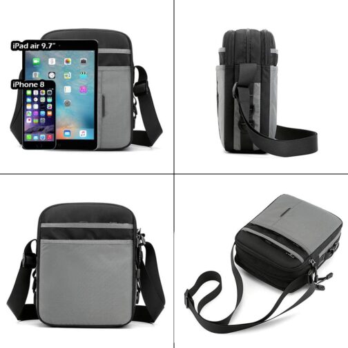 SPAHER Men's Oxford Shoulder Bag for iPad Messenger Bag Waterproof Shoulder Bag Gift for Men Messenger Bag Crossbody Travel Work Bag Student Bag – Bild 6