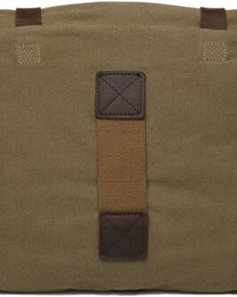 Sechunk Vintage Military Book Bag Leather Canvas Laptop Bag Computer Bag Shoulder Bag Messenger Bag Shoulder Bag Work Sports Bag