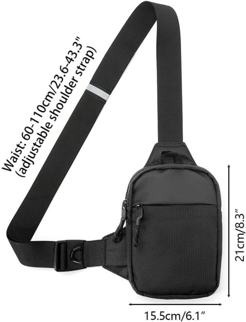 DONGKER Sling Chest Crossbody Bag, Waterproof Shoulder Bag, Crossbody Bag Backpack for Men and Women Hiking Outdoor Sports – Bild 4