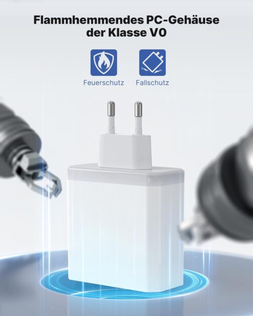 USB Charger, 6 Ports Charging Adapter, 33 W Adapter Charging Plug with QC 3.0 Quick Charger, Multiple, USB Plug Power Supply for iPhone 16 15 14 13 12 11 Pro Max, iPad, Mobile Phone Socket Charger – Bild 3