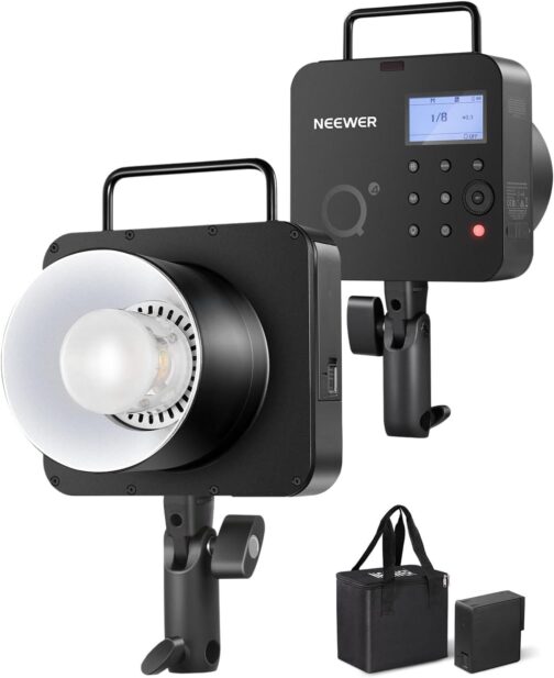 NEEWER Q4 400 Ws 2.4G TTL Studio Flash (New Look), 1/8000 HSS 2800mAh Battery Operated Flash Light Photography Monolight 30W Setting Lamp/400 Full Power Flash/0.01-1.2s Recycling/Bowens Mount