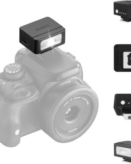 ULANZI SL01 Mini Camera Flash, GN8 6500K Camera Speedlite Flashes, 4 Power Levels (1/8~1/1), Mini Manual Flash, Single Contact Hot Shoe for Nikon, Sony, Fujifilm, Panasonic Cameras
