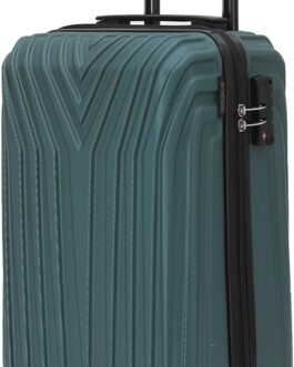 BEIBYE Suitcase Set Trolley Suitcase Hard Shell TSA Lock Twin Wheels Extension, dark green, Hard shell case