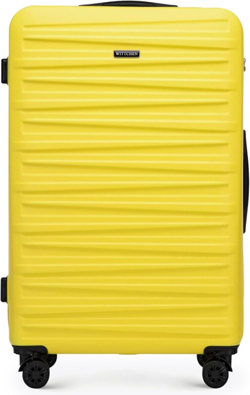 WITTCHEN Skyspeed Line ABS Hard Shell Suitcase Travel Suitcase Trolley Combination Lock Telescopic Handle 4 Wheels, yellow