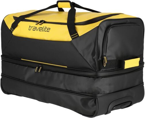 Travelite Basics Wheeled Travel Bag Made of Water-Repellent Material, 70 cm / 119 Litres (including Volume Extension), yellow, Wheeled travel bag made of water-repellent material – Bild 4