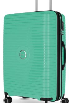 Travelite Orbita Hard Shell Suitcase Set, 4 Wheels, Trolleys with Shatterproof Shell and Practical Inner Dividers, TSA Lock, Green, Case M erw. 67 cm