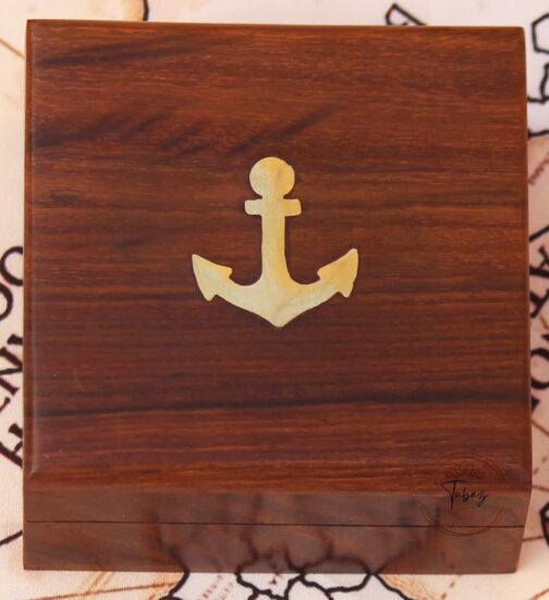 Compass Engraved Trust in The Lord with All Your Heart Proverbs 3:5-6 with Wooden Box Camping Compass Gift Compass Graduation Gift Compass for Women Men Boys Girls – Bild 6