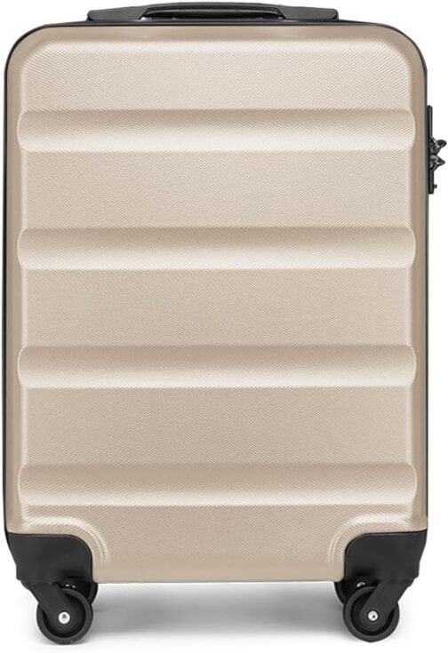 KONO Suitcase Travel Suitcase Lightweight Hard Shell Rolling Suitcase with TSA Lock and 4 Wheels, gold