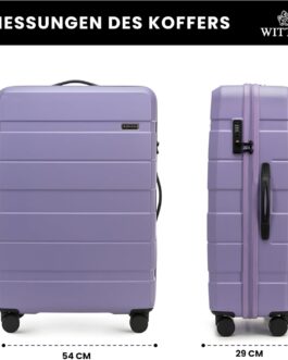 WITTCHEN Comodo Line Suitcase Hand Luggage Set ABS Telescopic Handle TSA Lock 4 Double Wheels