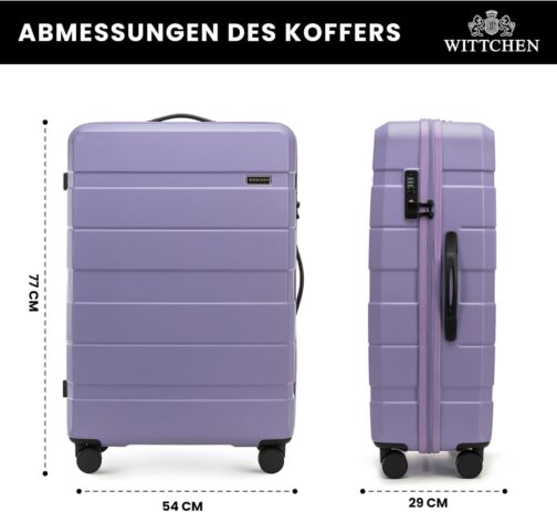 WITTCHEN Comodo Line Suitcase Hand Luggage Set ABS Telescopic Handle TSA Lock 4 Double Wheels – Bild 2