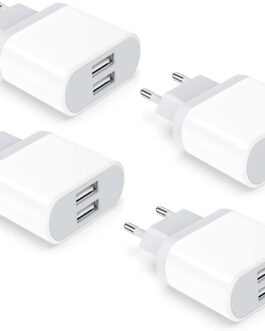 4-Pack USB Charger, 2.1A/5V Power Supply for iPhone 11 XS XR X 8 7 6 6S Plus 14 13 12 Samsung, Adapter Charger Plug Power Plug Charging Plug Quick Charging Power Adapter Socket Adapter Nisiyama
