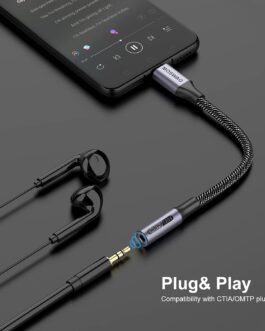 MOSWAG USB Type C to 3.5 mm Headphone Jack Adapter, Audio USB C to Aux Dongle Cable for iPhone 16 Pro Max/16 Pro/16 Plus/16/15 Pro/15, Samsung Galaxy S24 S23 S22 S21 S20, Huawei, Pixel, iPad and More