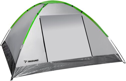 TRIZAND Camping Tent 200 × 200 cm Montana Tent 4 People - Waterproof 1000 mm, Canopy, Mosquito Net, Lightweight 2.5 kg, Ventilation, Families - Group Tent 23481 – Bild 6