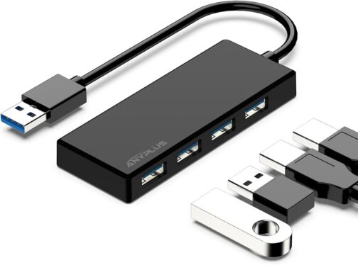 ANYPLUS USB Hub 3.0, 4 Port USB Hubs, Portable USB Splitter Mini USB Splitter for Desktop, Laptop, Xbox, Flash Drive, HDD, Console, Printer, PC, Keyboards, HP, Dell – Bild 3