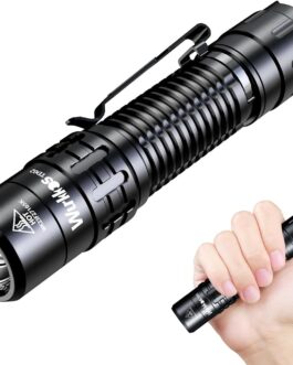 Wurkkos TD02 LED Tactical Torch, Extremely Bright 2000 Lumens USB C Rechargeable Torches, IP68 Waterproof with 6 Modes Handheld Small Torch for Outdoor and Indoor Activities