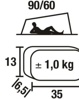 High Peak House Tent Minilite Camping Tent for 2 People Lightweight 1.0 kg Small Pack Size 1500 mm Waterproof Ventilation System Mosquito Protection