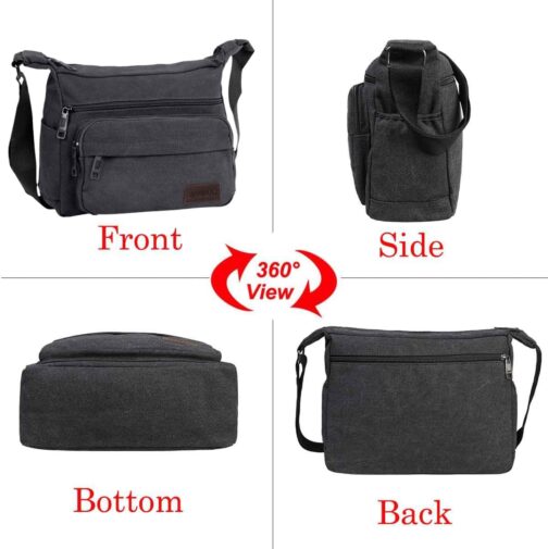 JAKAGO Waterproof Shoulder Bag Men's Multi Bag Canvas Work Bags for Men & Women, for Outdoor, Camping, Travel, Work, Daily Use – Bild 2