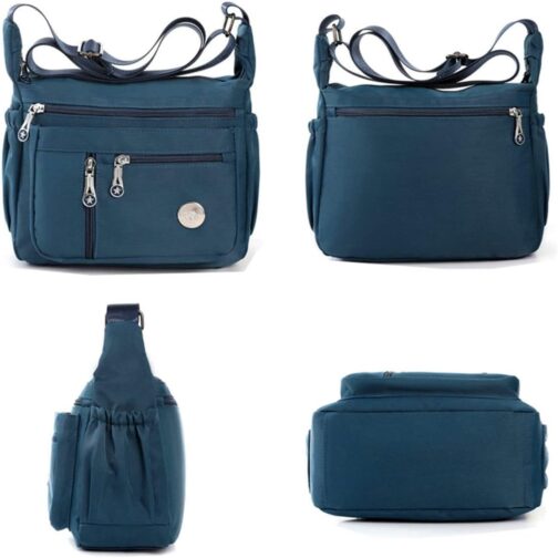 HERCMNOY Women's Shoulder Bag Shoulder Bag Handbag Multi Pocket Nylon Messenger Bag – Bild 4