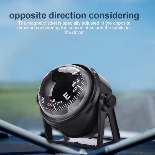 Digital Marine Compass High Precision Pivoting Night Vision Ball Compass Electronic Adjustable Navigation Compass with Holder for Marine Boots, Car, Motorcycle – Bild 6