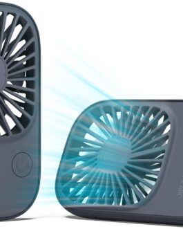JISULIFE Handheld Fan, Mini Fan, Small Portable Fan with Holder, Rechargeable USB Eyelash Fan with 3 Speeds, Make Up Fan for the Office Outdoors, Blue