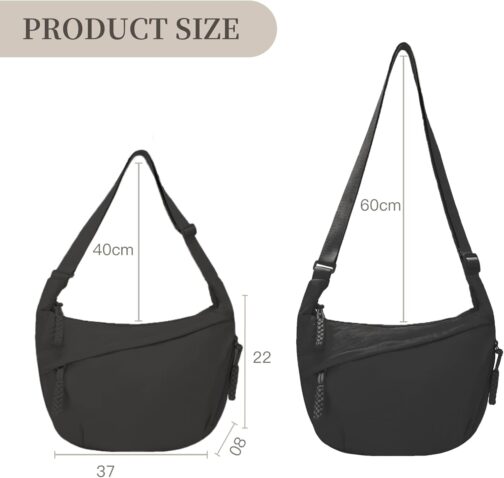 Prizmxed Women's Crossbody Bag, Large Moon Bag, Large Capacity, Adjustable Shoulder Straps, Simple and Versatile Design – Bild 6
