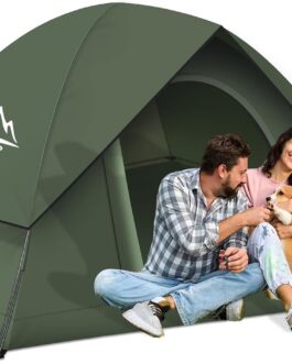 Zelt 2-3 Personen Camping Zelt, Ultraleichte Kuppelzelt Wasserdicht & Winddicht 3-4 Saison, Kleine Packungsgröße, Geeignet für Trekking, Camping, Outdoor