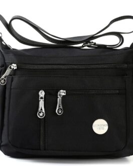 HERCMNOY Women’s Shoulder Bag Shoulder Bag Handbag Multi Pocket Nylon Messenger Bag