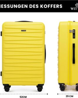 WITTCHEN Skyspeed Line ABS Hard Shell Suitcase Travel Suitcase Trolley Combination Lock Telescopic Handle 4 Wheels, yellow