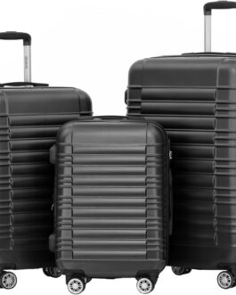BEIBYE Hard Shell Suitcase, Trolley Suitcase, Travel Suitcase, Twin Wheels Suitcase Set, Schwaz