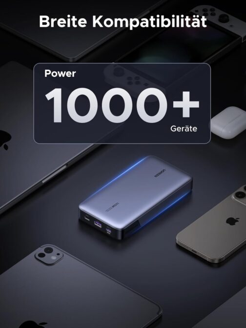 UGREEN Nexode Power Bank 145 W Max 25000 mAh External Battery with 3 Ports USB C Power Bank with Digital Display, Compatible with MacBook Pro/Air, iPhone 16 Pro Max/Pro/16/15, Galaxy S24 Ultra, Dell – Bild 8