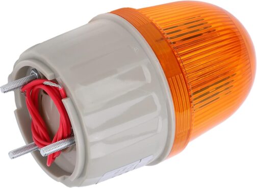 Fafeicy LED Flash Light, 5 W 220 V AC Warning Light, LED Lamp Sound and Lighting Alarm Equipment, for Office Buildings, Schools (Yellow), Buttons and Indicators