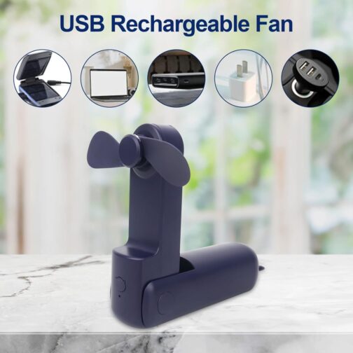 smtfcty USB Table Fan Clip Fan with 2800 mAh Rechargeable Battery, Min Fan with 3 Speed Levels and Lights, 360° Rotation Table Fans Battery for Indoor and Outdoor Use – Bild 6
