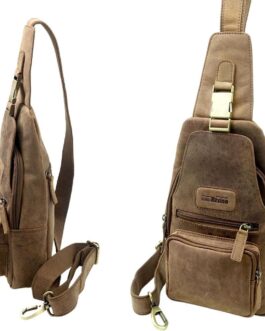 Leather Shoulder Bag Men’s Women’s Sling Chest Crossbody Bag Shoulder Bag Chest Men’s Bag Leather, brown, M, Utility